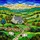 White Cottage Green Hillside Sheep Grazing - Stained Glass Tiffany Jewel Tone Art Stained Glass Suncatcher - 5