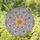 Symmetrical Floral Mandala Stained Glass Tiffany Style Art - Jewel Tones Aqua Pink Golden Stained Glass Suncatcher - 1