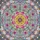 Symmetrical Floral Mandala Stained Glass Tiffany Style Art - Jewel Tones Aqua Pink Golden Stained Glass Suncatcher - 5