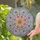 Symmetrical Floral Mandala Stained Glass Tiffany Style Art - Jewel Tones Aqua Pink Golden Stained Glass Suncatcher - 2