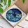 Orca Whale Stained Glass Night Sky Full Moon - Ocean Waves Golden Stars Celestial Art Stained Glass Suncatcher - 3