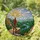 Hiker Mountain River Valley Forest Outdoor Adventure Stained Glass Look Gift For Men Stained Glass Suncatcher - 1