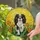 Cavalier King Charles Spaniel Running Dog Stained Mosaic Glass Art Decor Stained Glass Suncatcher - 2