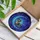 Tri-Color Dachshund Dog Crescent Moon Cosmic Stained Glass Tiffany Style Dog Lover Gift Stained Glass Suncatcher - 3