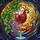 Tiffany Stained Glass Wine Glass Grapevine Grapes Jewel-Toned Intricate Mosaic Art Stained Glass Suncatcher - 5
