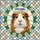 Maggie Guinea Pig Stained Glass Daisy Wreath Geometric Mosaic Pet Lover Home Decor Gift Stained Glass Suncatcher - 5