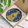 French Bulldog UFO Tractor Beam Alien Stained Glass Flowers Night Sky Dog Lover Gift Stained Glass Suncatcher - 3