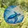 Blue Sea Turtle Stained Glass Tiffany Style Ocean Waves Sun Mosaic Jewel Tones Stained Glass Suncatcher - 1