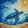 Blue Sea Turtle Stained Glass Tiffany Style Ocean Waves Sun Mosaic Jewel Tones Stained Glass Suncatcher - 5