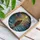 Robed Figure Walking Turbulent Water Celestial Sun - Tiffany Jewel Stained Glass Art Stained Glass Suncatcher - 3