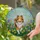 Sheltie Dog Amber White Tiffany Style Stained Glass Wildflower Garden Pet Lover Gift Stained Glass Suncatcher - 2