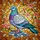 Tiffany Glass Pigeon Dove, Blooming Flowers & Pebbles Stained Glass Mosaic Artwork Stained Glass Suncatcher - 5