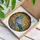 Tiffany Glass Pigeon Dove, Blooming Flowers & Pebbles Stained Glass Mosaic Artwork Stained Glass Suncatcher - 3