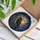 Black Raven Harvest Moon Cosmic Night Sky Stained Glass Art — Celestial Home Decor Stained Glass Suncatcher - 3