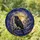 Black Raven Harvest Moon Cosmic Night Sky Stained Glass Art — Celestial Home Decor Stained Glass Suncatcher - 1