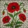 Red Poppy Stained Glass Art - Tiffany Style Floral Mosaic Translucent Glass Decor Stained Glass Suncatcher - 5
