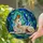 Whippet Dog Monarch Butterfly Tiffany Style Stained Glass Organic Mosaic Home Decor Gift Stained Glass Suncatcher - 2