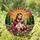 Jesus Christ Holding Pug Dog Wildflowers - Tiffany Glass Style Religious Decor Gift Stained Glass Suncatcher - 1