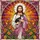 Jesus Christ Tuxedo Cat Tiffany Stained Glass Wildflowers Mosaic Sunburst Pattern Stained Glass Suncatcher - 5