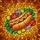 Plump Hot Dog Stained Glass with Mustard, Relish & Toppings - Summer Foodie Gift Stained Glass Suncatcher - 5