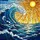 Curling Ocean Wave Sun Rays Seascape Tiffany Stained Glass Sky Sunburst Reflections Stained Glass Suncatcher - 5