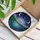 Snowy Mountain Lake Starry Night Sky Dual Moons Glowing Intricate Cosmic Stained Glass Art Stained Glass Suncatcher - 3