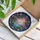 White Flamingo Tropical Flowers Palm Fronds - Tiffany Glass Style Jewel Tones Mosaic Sky Stained Glass Suncatcher - 3