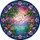 White Flamingo Tropical Flowers Palm Fronds - Tiffany Glass Style Jewel Tones Mosaic Sky Stained Glass Suncatcher - 5