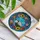 Opossum Stained Glass Art - Tiffany Style Wild Garden Flowers Glowing Blue Sky Stained Glass Suncatcher - 3