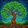 Four-Leaf Clover Gnarled Tree Tiffany Stained Glass - Intricate Jewel Tone Art Stained Glass Suncatcher - 5