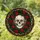 Intricate Skull Red Roses Dark Vines Tiffany Style Stained Glass - Translucent Jewel Tones Stained Glass Suncatcher - 1