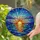 Stained Glass Sun Over Water Ocean Lake - Intricate Mosaic Glowing Jewel Tones Art Stained Glass Suncatcher - 2
