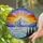 Snowy Mountain Glacier River Evergreen Tiffany Stained Glass Sunset Sunrise Sky Art Stained Glass Suncatcher - 2