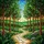 Winding Path Stained Glass Art - Sun-Drenched Stream & Forest Hills Tiffany Design Stained Glass Suncatcher - 5