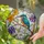 Highly Detailed Kingfisher Stained Glass Orange Purple Flowers Tiffany Mosaic Home Decor Stained Glass Suncatcher - 2