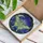 Luna Moth Stained Glass Tiffany Jewel Tone Art - Crescent Moon Twilight Night Sky Foliage Stained Glass Suncatcher - 3