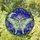 Luna Moth Stained Glass Tiffany Jewel Tone Art - Crescent Moon Twilight Night Sky Foliage Stained Glass Suncatcher - 1