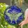 Luna Moth Stained Glass Tiffany Jewel Tone Art - Crescent Moon Twilight Night Sky Foliage Stained Glass Suncatcher - 2