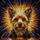 Fluffy Yorkshire Terrier Dog Head Stained Glass Mosaic - Tiffany Style Jewel Tone Home Decor Stained Glass Suncatcher - 5