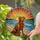 Chocolate Labrador Retriever Beach Ocean Sunset Stained Glass Artwork Decor Gift Stained Glass Suncatcher - 2