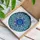 Evil Eye Nazar Stained Glass Mandala Amulet - Ornate Blue Aqua Tiffany Style Protection Charm Stained Glass Suncatcher - 3