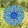 Evil Eye Nazar Stained Glass Mandala Amulet - Ornate Blue Aqua Tiffany Style Protection Charm Stained Glass Suncatcher - 1