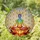Glowing Stained Glass Meditating Chakra Figure, Lotus Flower of Life Jewel Tone Art Stained Glass Suncatcher - 1