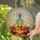 Glowing Stained Glass Meditating Chakra Figure, Lotus Flower of Life Jewel Tone Art Stained Glass Suncatcher - 2