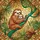 Adult & Baby Sloth Cuddle Stained Glass Tropical Vine Jungle Canopy Tiffany Art Stained Glass Suncatcher - 5