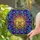 Golden Fleur-de-Lis Intricate Stained Glass Mosaic Art Purple Blue Green Decor Stained Glass Suncatcher - 2