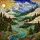 Stained Glass Mountain Peaks River Forest Sun - Tiffany Style Jewel Tone Art Decor Stained Glass Suncatcher - 5