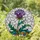 Purple Thistle Stained Glass Art - Tiffany Style Intricate Glowing Floral Mosaic Bloom Stained Glass Suncatcher - 1