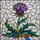 Purple Thistle Stained Glass Art - Tiffany Style Intricate Glowing Floral Mosaic Bloom Stained Glass Suncatcher - 5