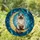 Fluffy Ragdoll Cat Golden Crescent Moon - Stained Glass Night Sky Jewel Tones Stars Stained Glass Suncatcher - 1